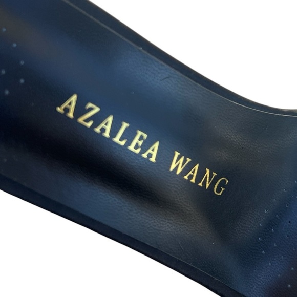 Azalea Wang Your Place or Mine black rhinestone ankle strap platform heels sz 8 - Picture 12 of 12